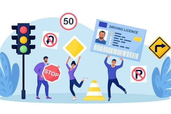 Vector image of drivers ed