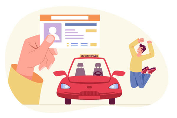 Vector image of a Road Test